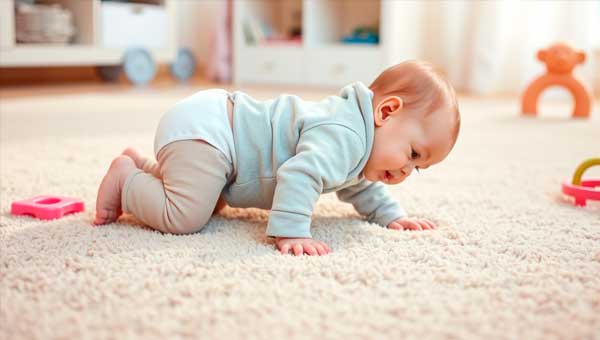 Как организовать безопасное пространство в доме для ползающего малыша